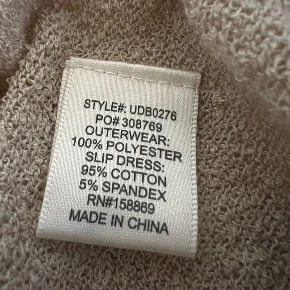 Promesa Large Beige Long Sleeve Textured Maxi Dress Neutral Cottagecore - Picture 7 of 8